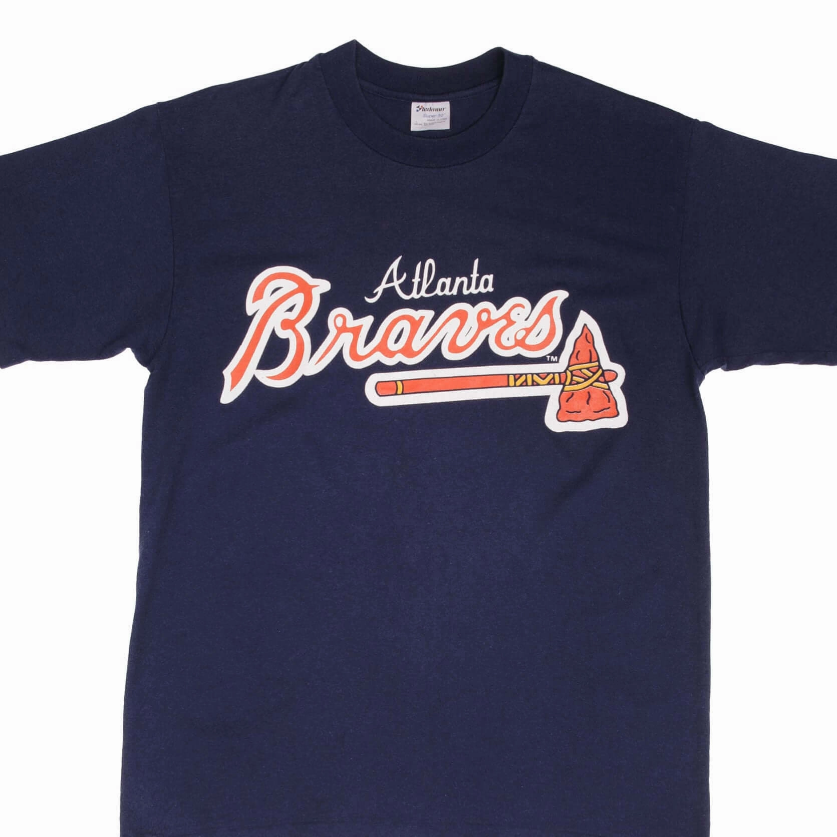Soft Touch VINTAGE MLB ATLANTA BRAVES EARLY 1990S TEE SHIRT SIZE MEDIUM MADE IN USA