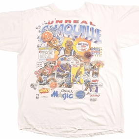 VINTAGE NBA ORLANDO MAGIC SHAQUILLE O'NEAL CARICATURE TEE SHIRT 1993 SIZE XL Cool Layer Wear