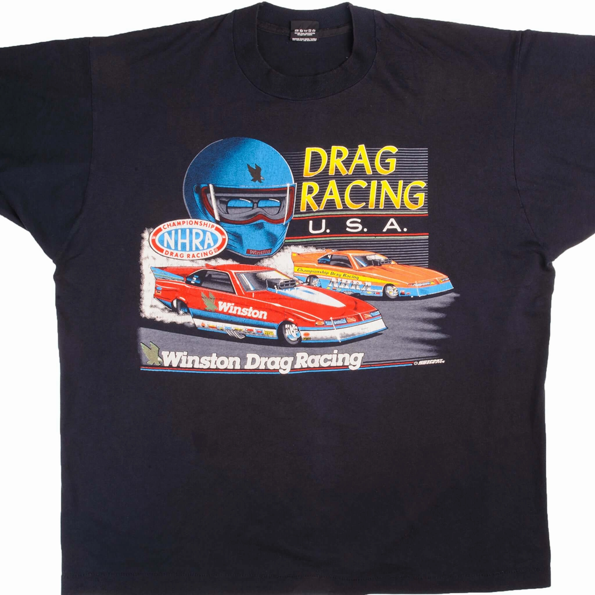 black friday VINTAGE NHRA DRAG RACING USA WINSTON 90S TEE SHIRT SIZE XL MADE IN USA