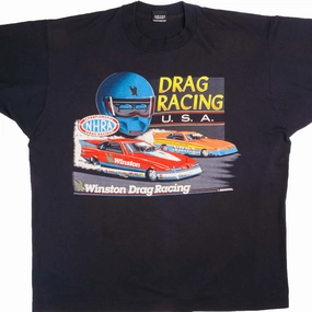 black friday VINTAGE NHRA DRAG RACING USA WINSTON 90S TEE SHIRT SIZE XL MADE IN USA