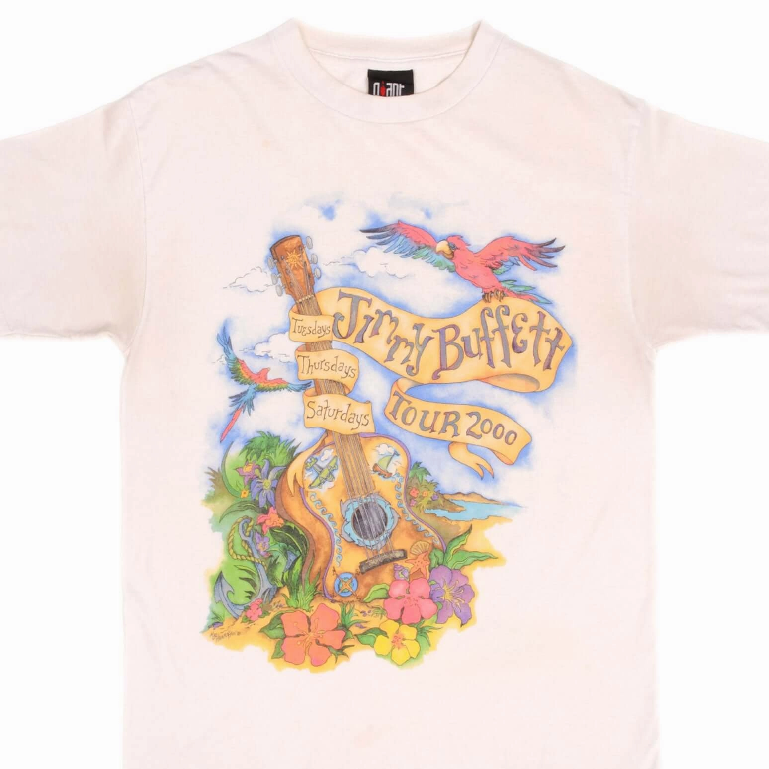 Layered Sleeve VINTAGE JIMMY BUFFETT TOUR 2000 TEE SHIRT SIZE MEDIUM