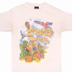Layered Sleeve VINTAGE JIMMY BUFFETT TOUR 2000 TEE SHIRT SIZE MEDIUM