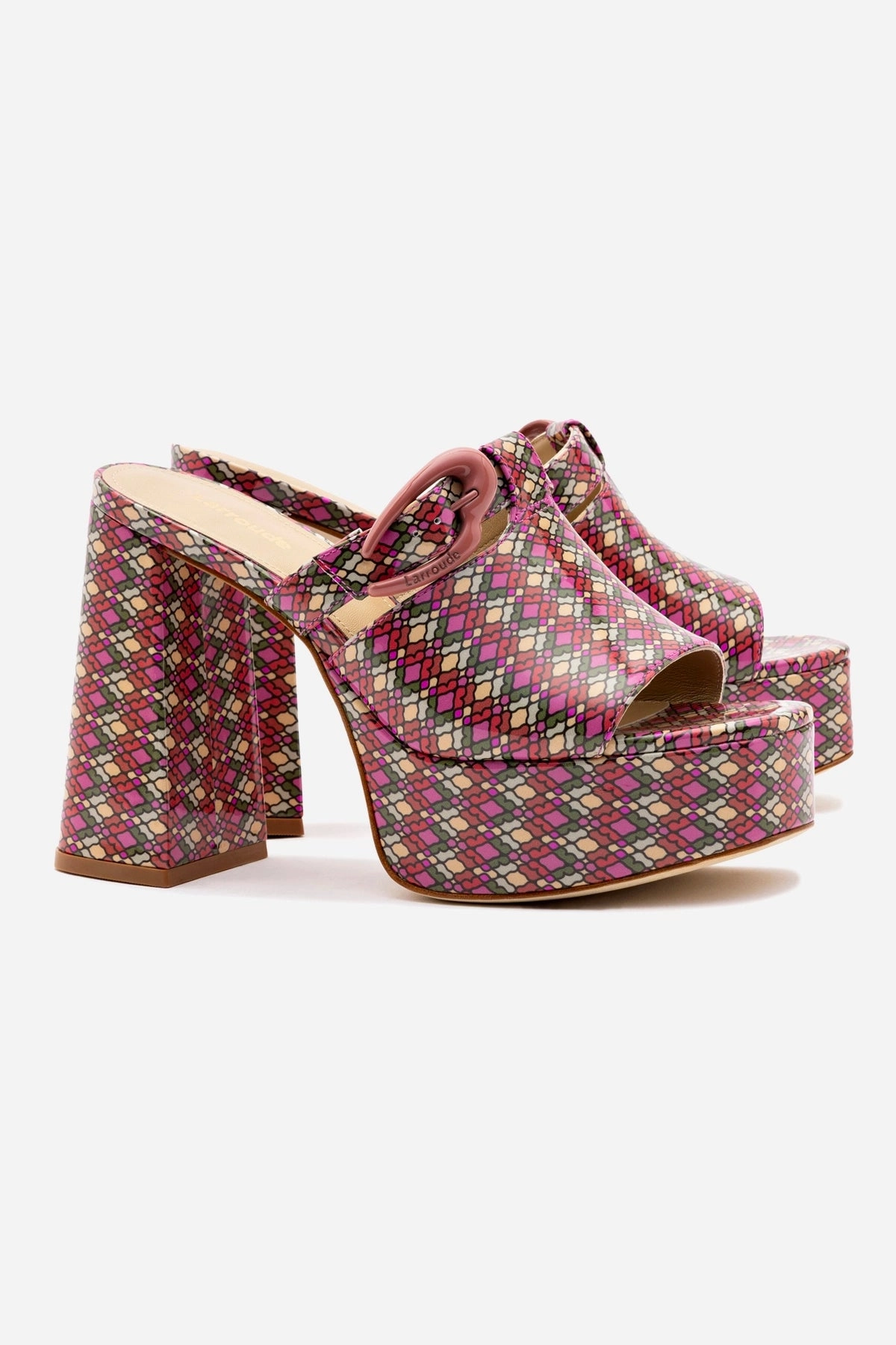 Dolly Verona Mule In Pink Vichy Patent Leather Breezy Fit Daily Favorite