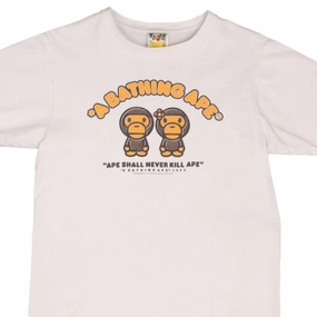 Comfort and Fit Comfy Apparel VINTAGE BAPE APE BABY MILO SHALL NEVER KILL APE  TEE SHIRT MEDIUM MADE IN JAPAN