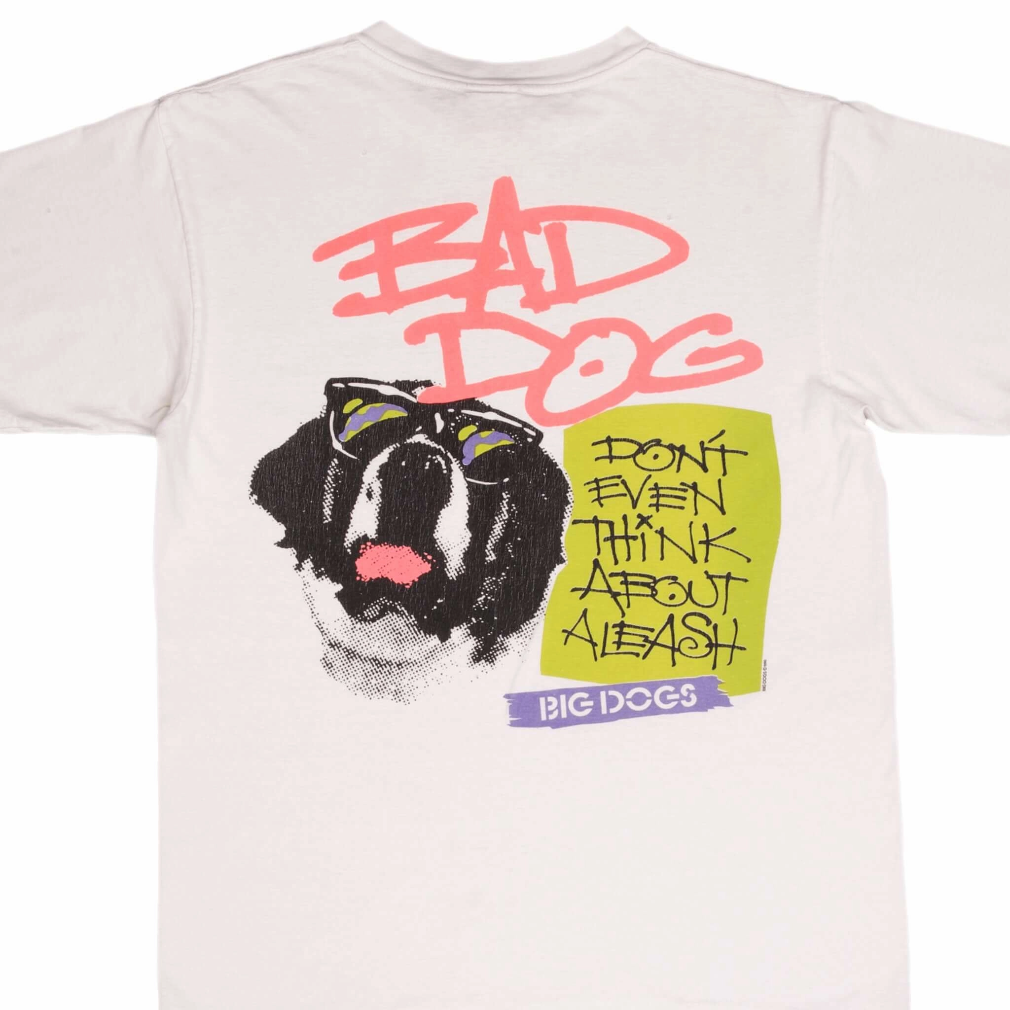 Active Comfort Wear VINTAGE BIG DOGS BAD DOGS TEE SHIRT 1990 SIZE MEDIUM
