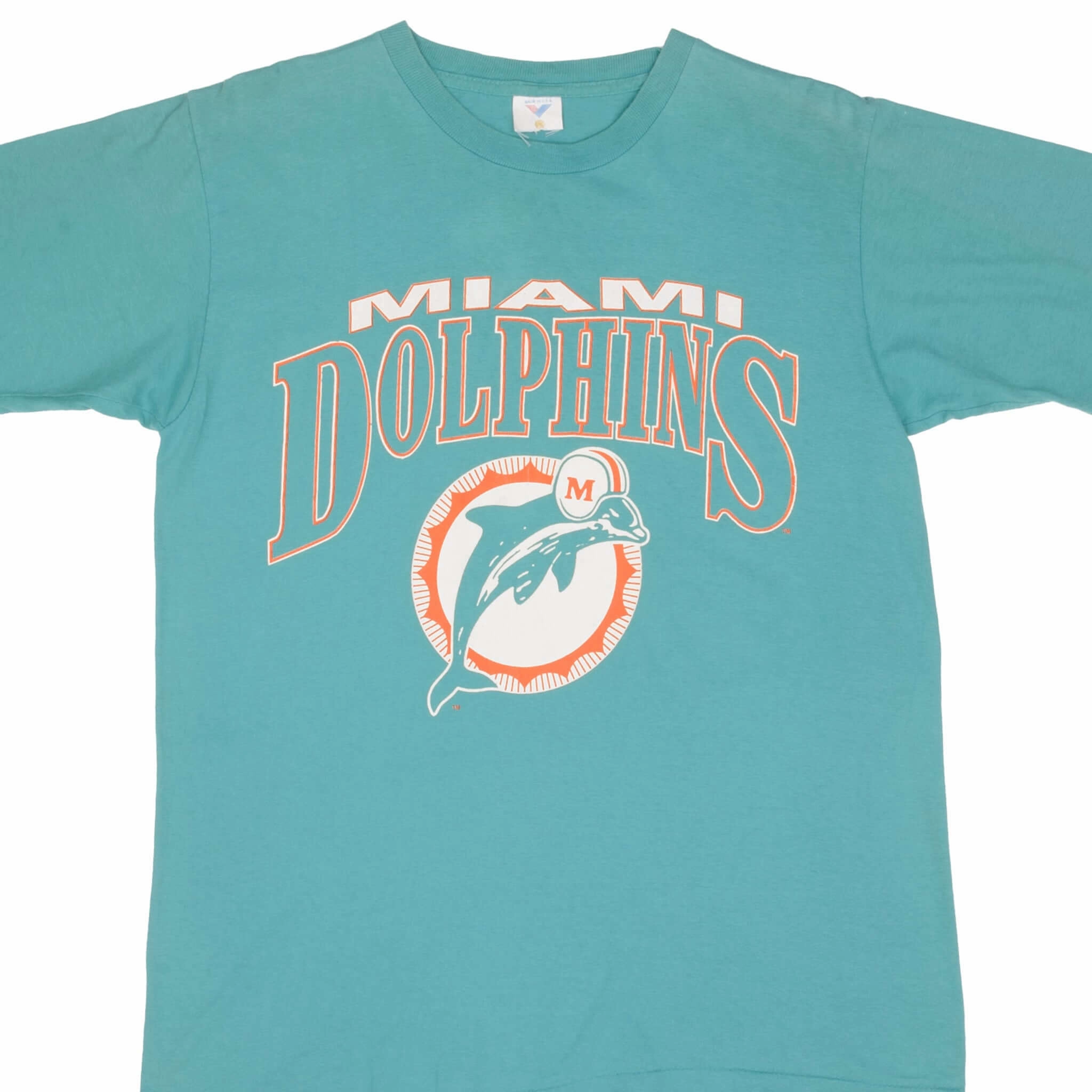 ReinforcedHems VINTAGE NFL MIAMI DOLPHINS 1990S TEE SHIRT SIZE LARGE MADE IN USA