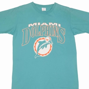 ReinforcedHems VINTAGE NFL MIAMI DOLPHINS 1990S TEE SHIRT SIZE LARGE MADE IN USA