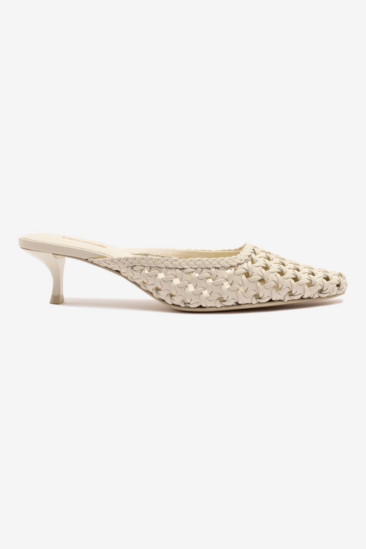Seasonal Choice Amal Macrame Mule In Ivory Leather