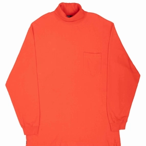 UV resistant VINTAGE RALPH LAUREN ORANGE TURTLE NECK LONG SLEEVE TEE SHIRT 1990S XL MADE USA