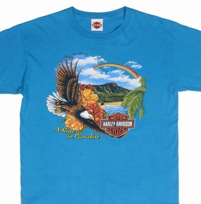 VINTAGE HARLEY DAVIDSON RIDE IN PARADISE HAWAII 2008 TEE SHIRT SIZE LARGE Stylish and Fun Cozy and Light