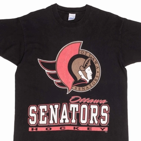 Sleek Look VINTAGE NHL OTTAWA SENATORS 1990S TEE SHIRT SIZE LARGE MADE IN USA
