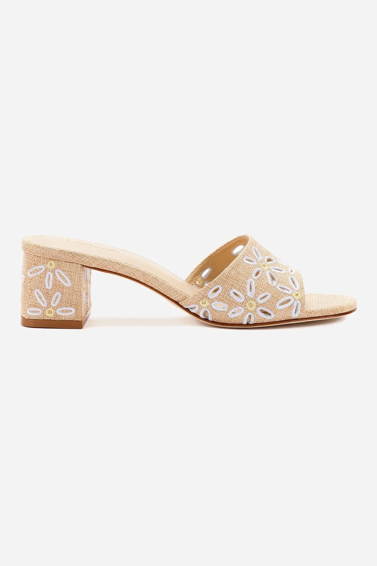 Brigitte Mule In Beige Raffia Quiet Step