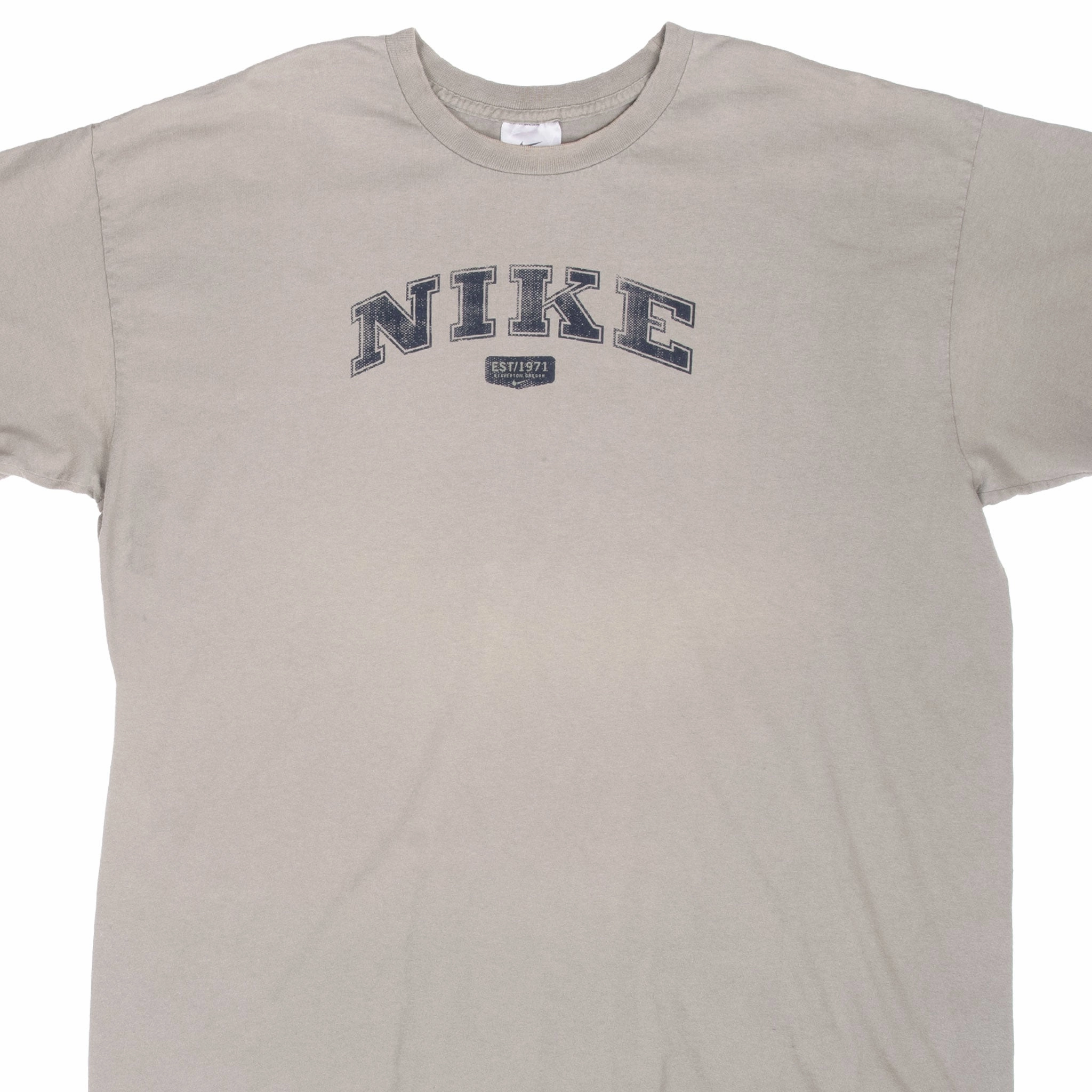 UV Protective Fabric VINTAGE NIKE SPELLOUT GREY TEE SHIRT 2000S XL