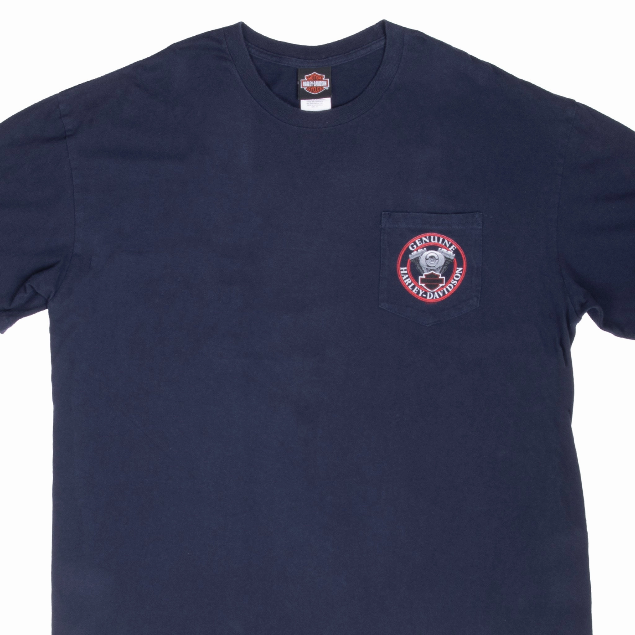 VINTAGE HARLEY DAVIDSON CASPER WYOMING POCKET TEE SHIRT 2XL Pullover