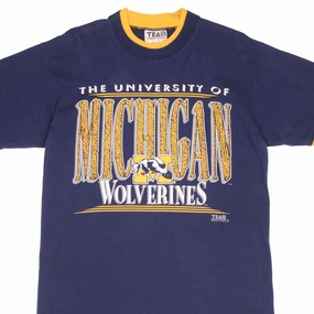 VINTAGE NCAA UNIVERSITY OF MICHIGAN WOLVERINES TEE SHIRT 1990S SIZE LARGE All-day Comfort