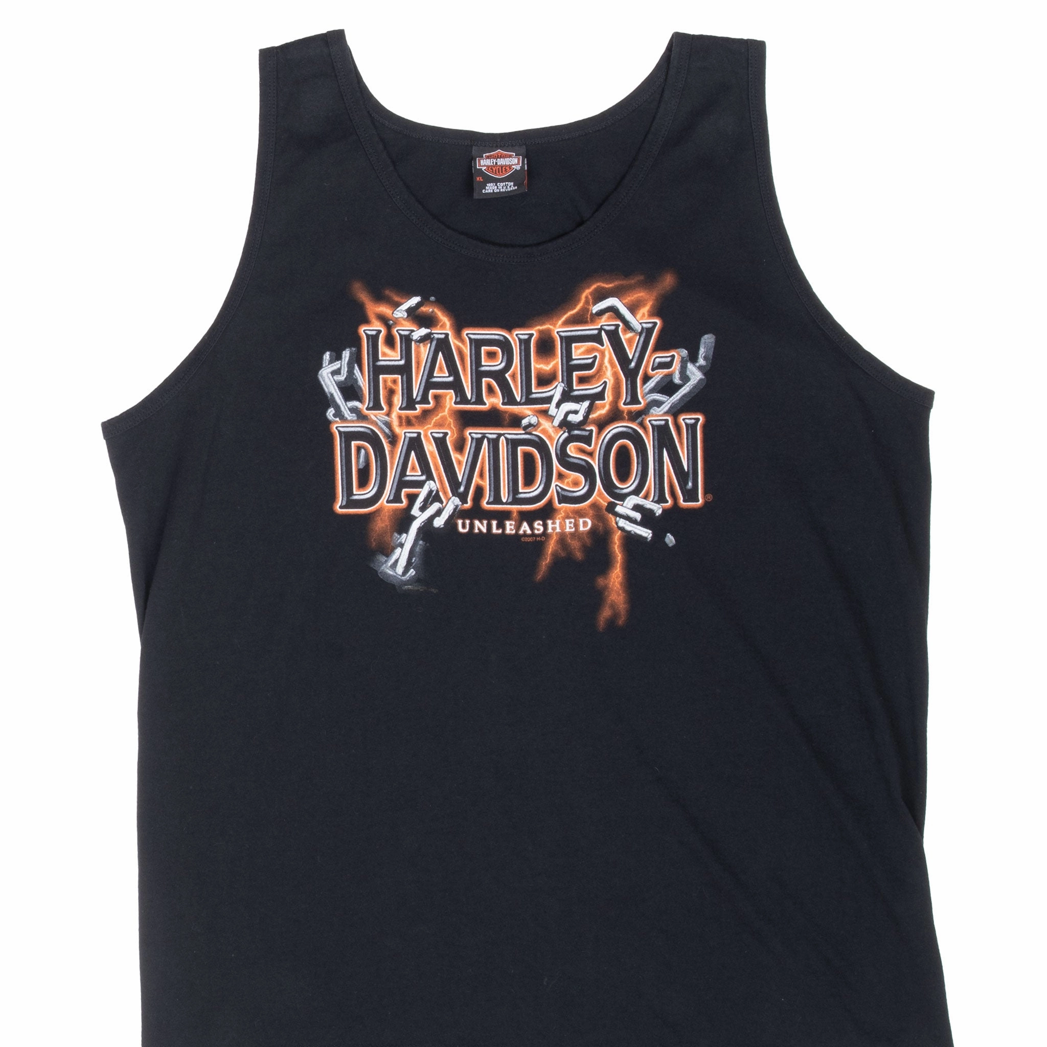 VINTAGE HARLEY DAVIDSON SILVERDALE WASHINGTON 2007 TANK TOP TEE SHIRT XL MADE US Adjustable Fit Classic Comfort
