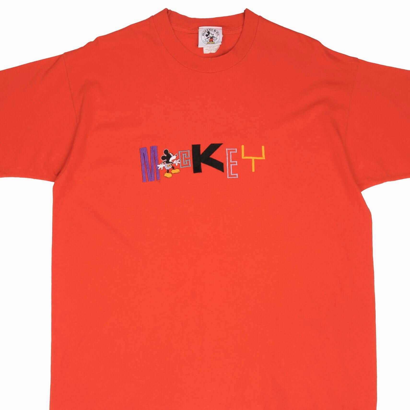 Thermoregulating Fabric Natural Fiber Blend VINTAGE DISNEY MICKEY MOUSE EMBROIDERED 1990S TEE SHIRT SIZE XL