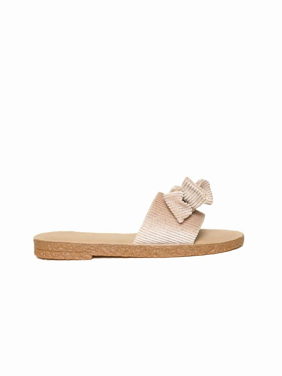 Arielle Beige Flats High Rebound Foam Quick Dry Shoes