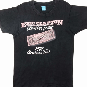 Fit for All Seasons VINTAGE ERIC CLAPTON ANOTHER TICKET AMERICAN TOUR 1981 TEE SHIRT SMALL MADE USA