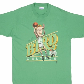 VINTAGE NBA BOSTON CELTICS LARRY BIRD 1980S TEE SHIRT SIZE LARGE MADE IN USA Urban Comfort Day-to-Night Look