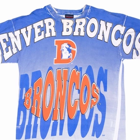 Minimal Fashion VINTAGE NFL DENVER BRONCOS ALL OVER PRINT 1994 TEE SHIRT XL