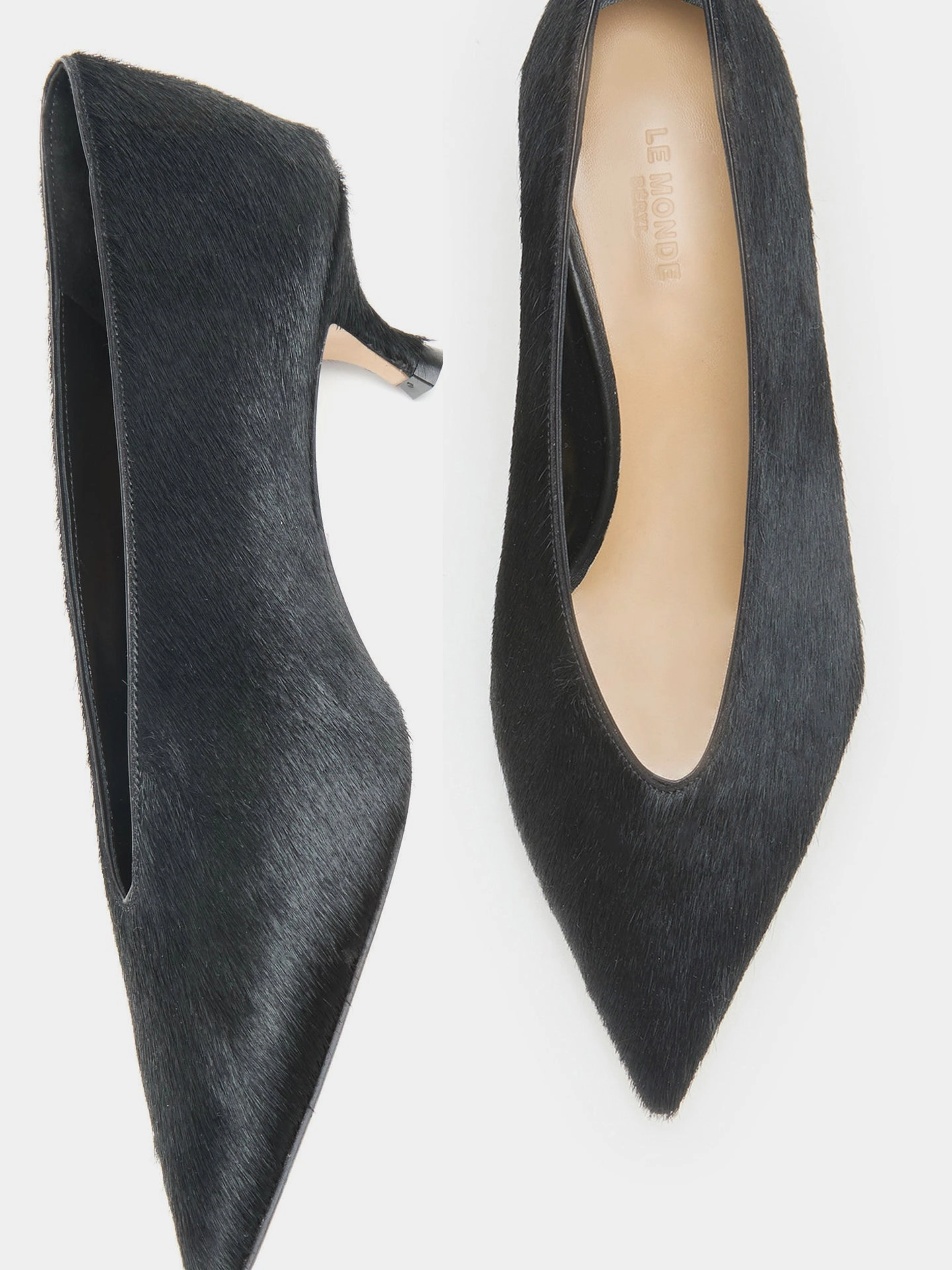 Babouche Kitten / Black Calf Hair Flirty Energy