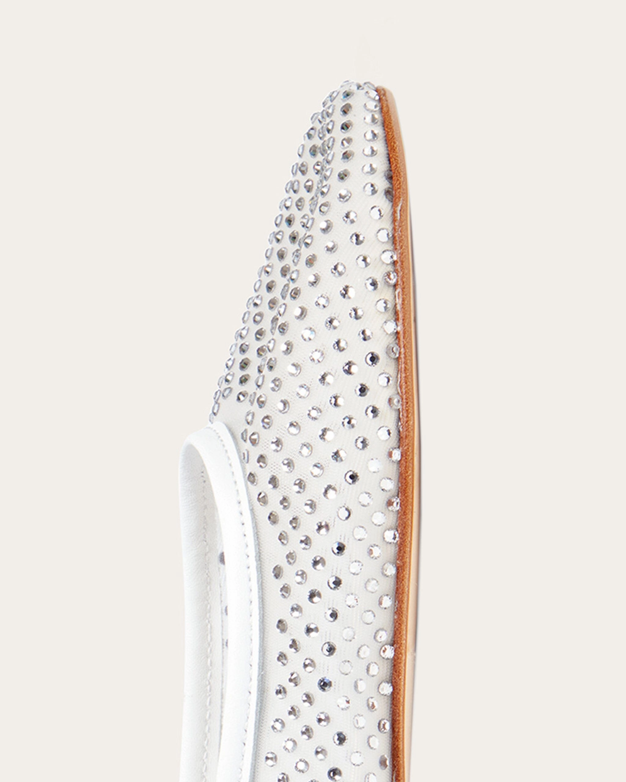 Balla Crystals, Small White Lace Up Moisture Wicking Fabric