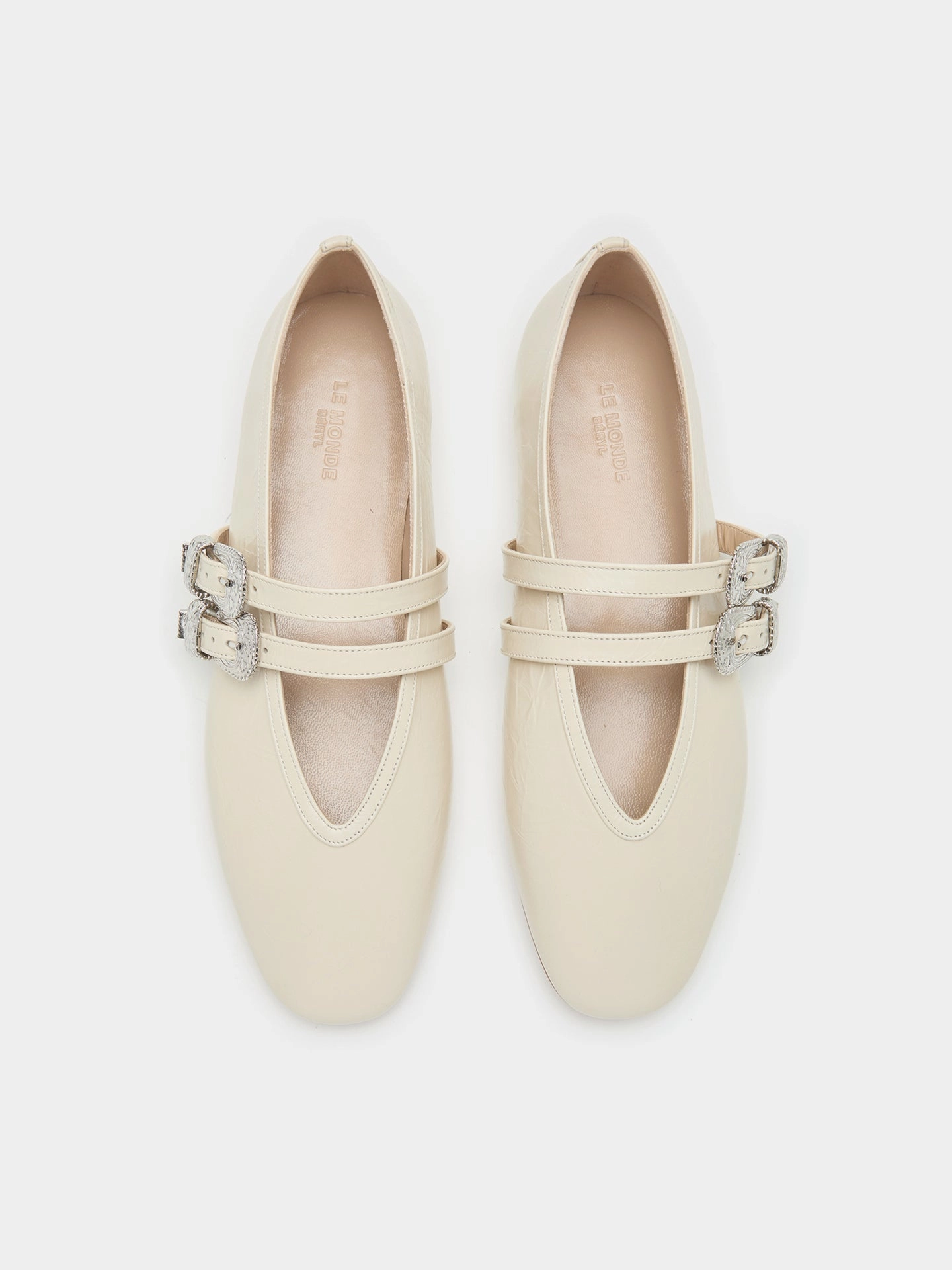 Ballet Claudia Slipper / Ecru Naplack Leather Motion Control Design