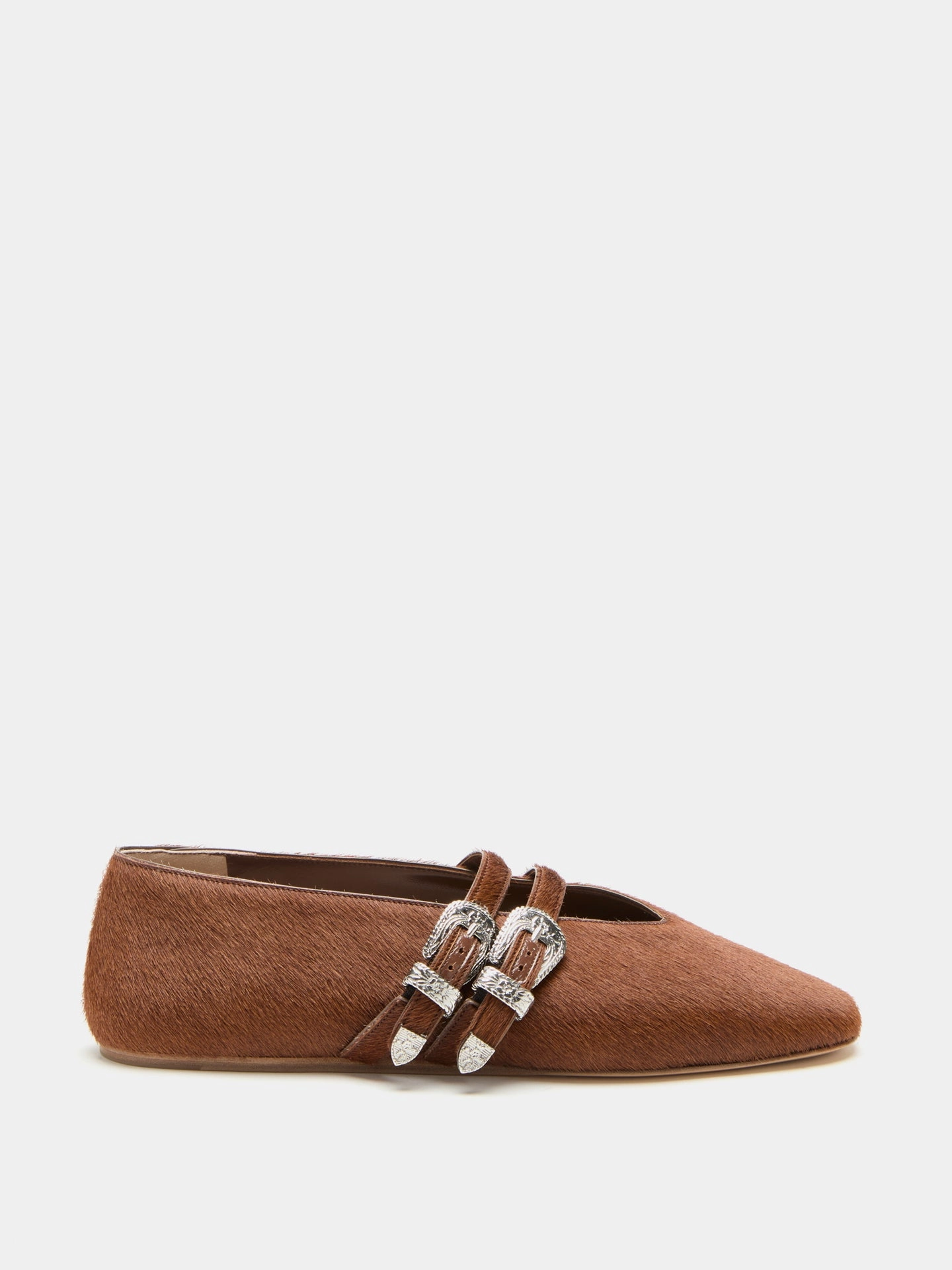 Open Wear Lightweight Frame Claudia Slipper / Chestnut Calf Hair