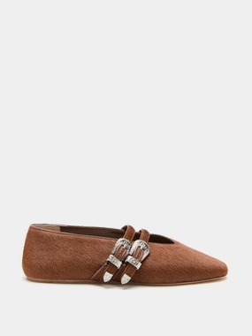 Open Wear Lightweight Frame Claudia Slipper / Chestnut Calf Hair