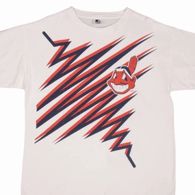 VINTAGE MLB CLEVELAND INDIANS 1997 TEE SHIRT SIZE LARGE MADE IN USA Chill Style