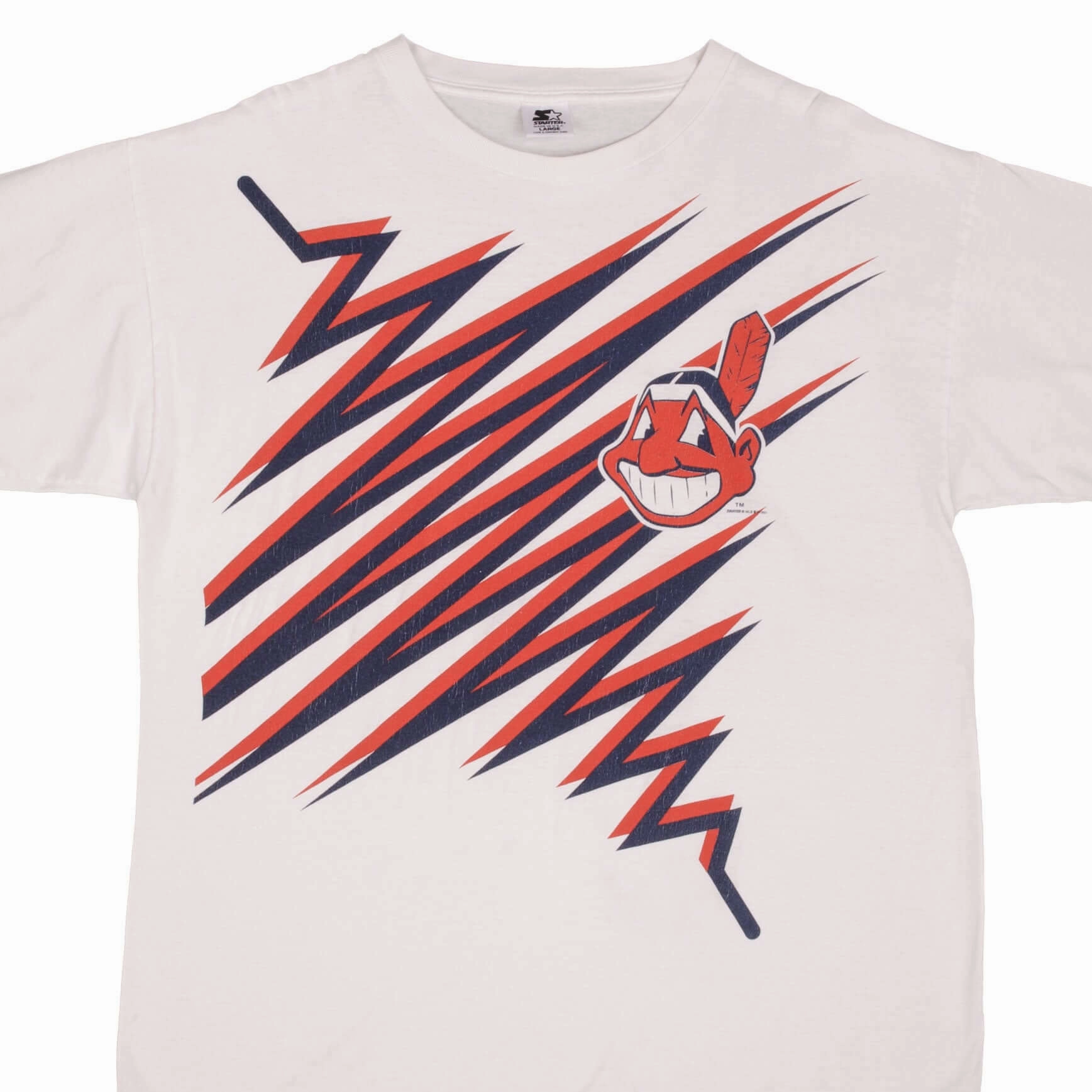 VINTAGE MLB CLEVELAND INDIANS 1997 TEE SHIRT SIZE LARGE MADE IN USA Chill Style