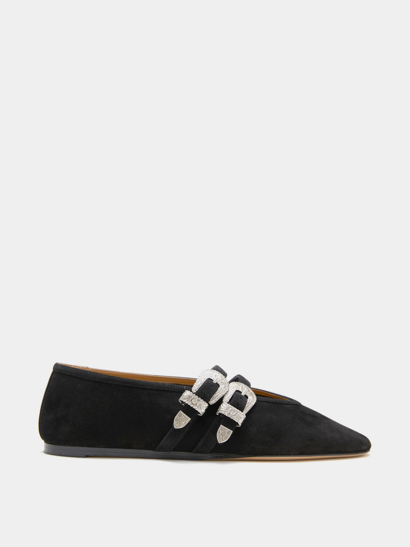 Bead Edge Ballet Claudia Slipper / Black Suede