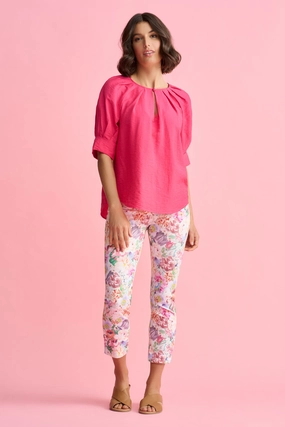 High Mobility Bengajean? 7/8th Button Detail - Spring Bouquet Print