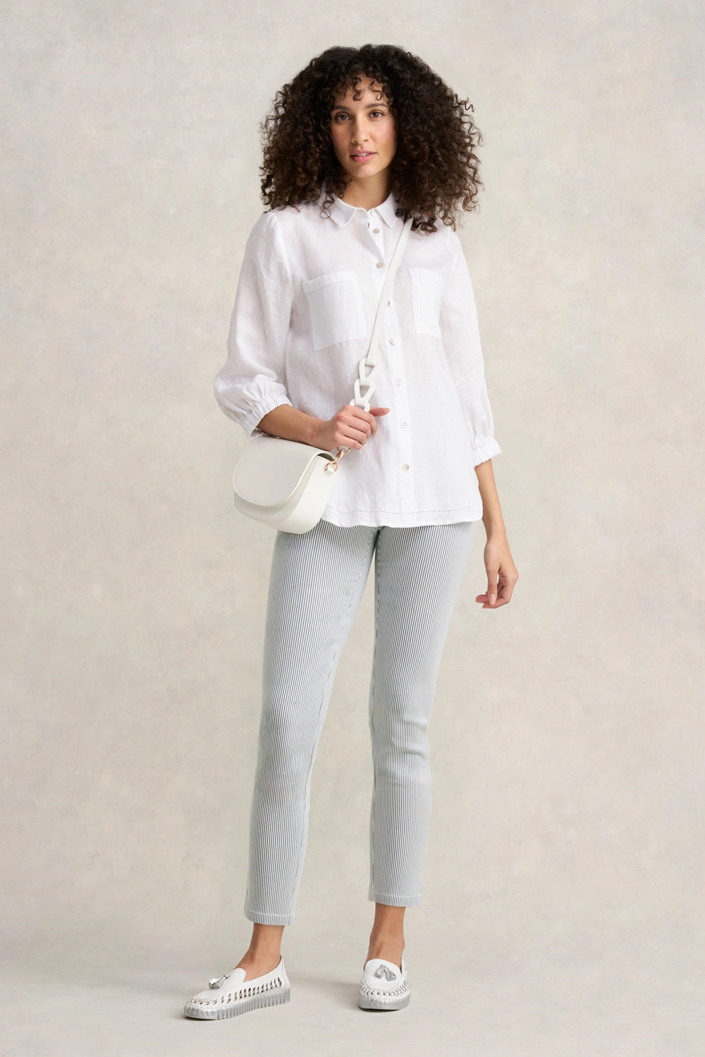 Bengajean?  7/8 Seersucker - Navy & White Stripe On The Move