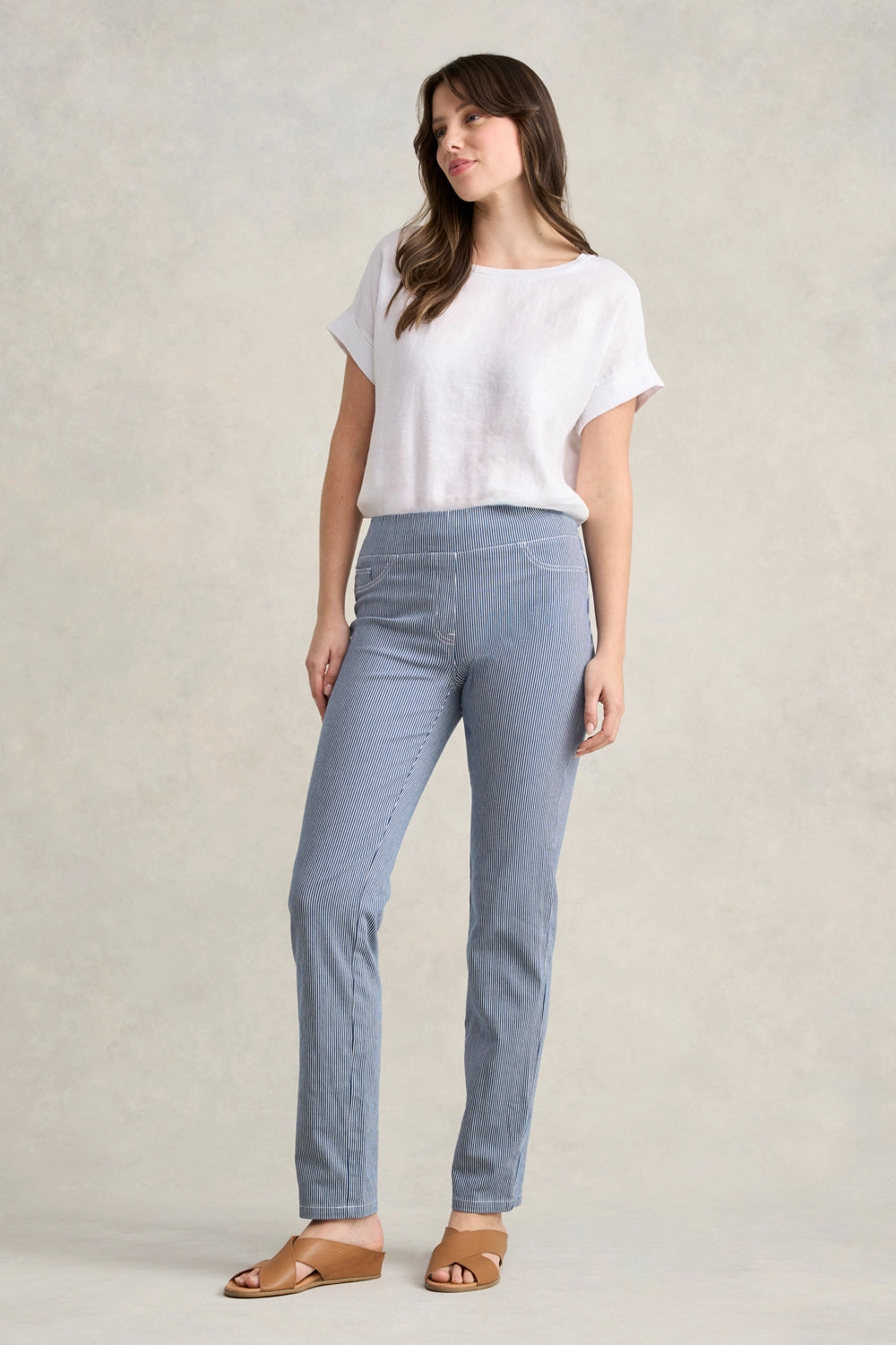 Bengajean? Full Length Straight Leg - Nautical Stripe SeamlessConstruction Soft Design