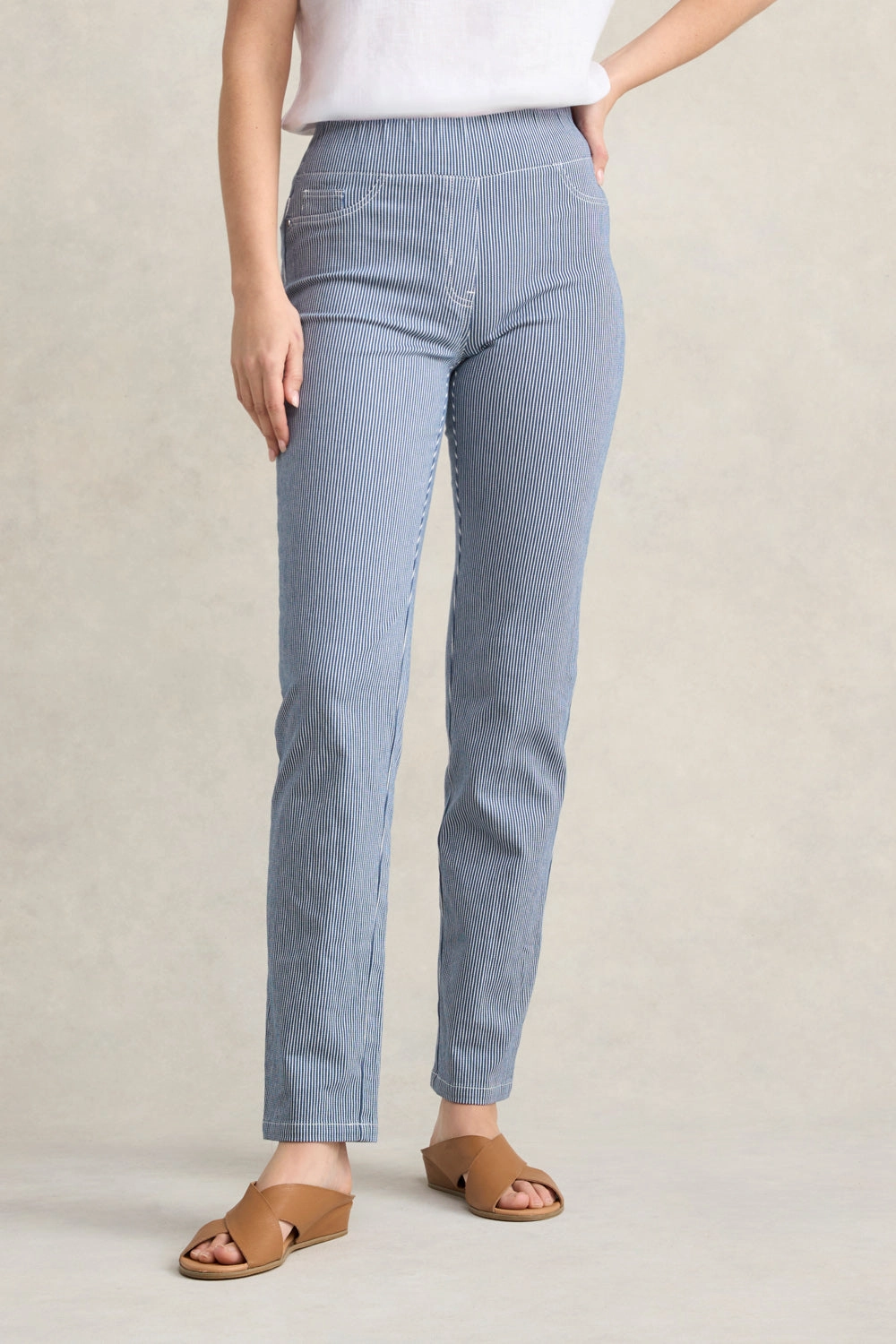 Fashionable Look Minimal Comfort Bengajean? Full Length Straight Leg - Nautical Stripe