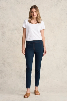 Active Wear FlameRetardantTreatment Bengajean? Good Earth Cotton? 7/8 Skinny Leg - Clean Denim Blue