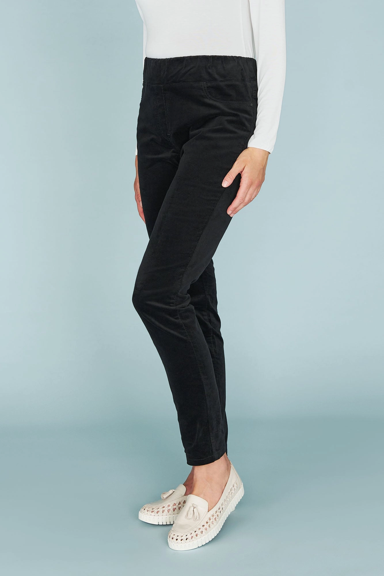 Bengajean? Velvet Skinny Leg - Black Stretch Fit Wear