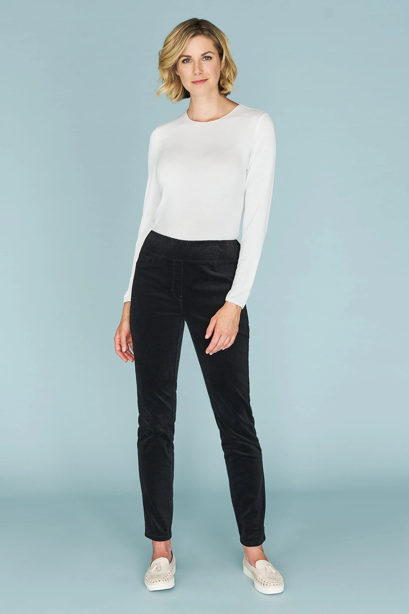 Bengajean? Velvet Skinny Leg - Black Soft Design Fit Freedom