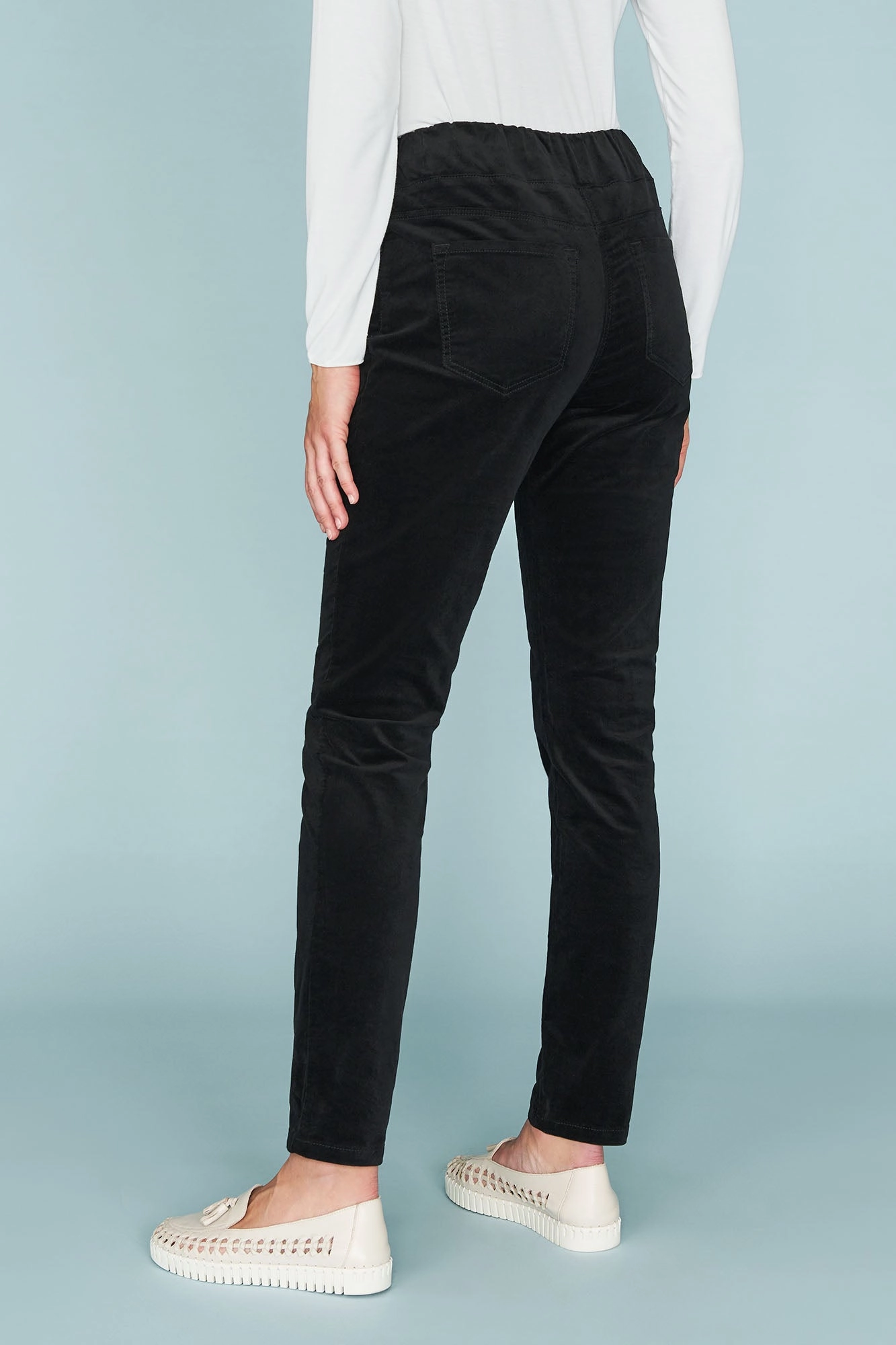 Bengajean? Velvet Skinny Leg - Black Tight Fit Active Flex