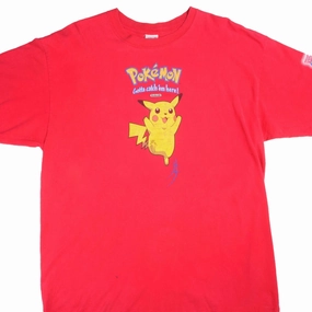 VINTAGE POKEMON X BURGER KING 1990S TEE SHIRT SIZE 2XL Wrinkle Resistant Texture Moisture Management