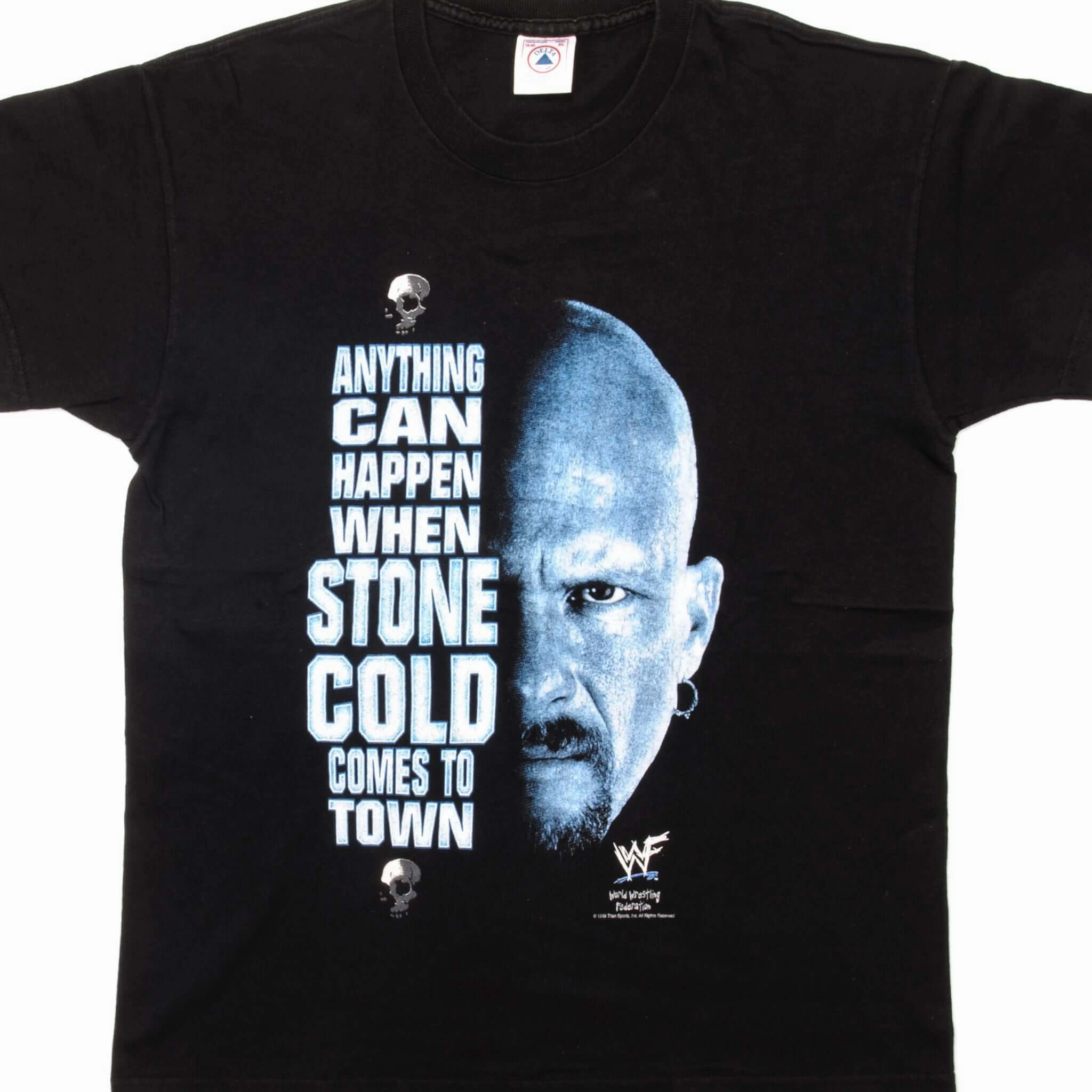 VINTAGE WWF STONE COLD TEE SHIRT 1998 SIZE MEDIUM MADE IN USA Light Style