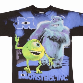 Playful Vibes Perfect Style BOOTLEG ALL OVER PRINT MONSTER INC MIKE & SULLY TEE SHIRT SIZE XL