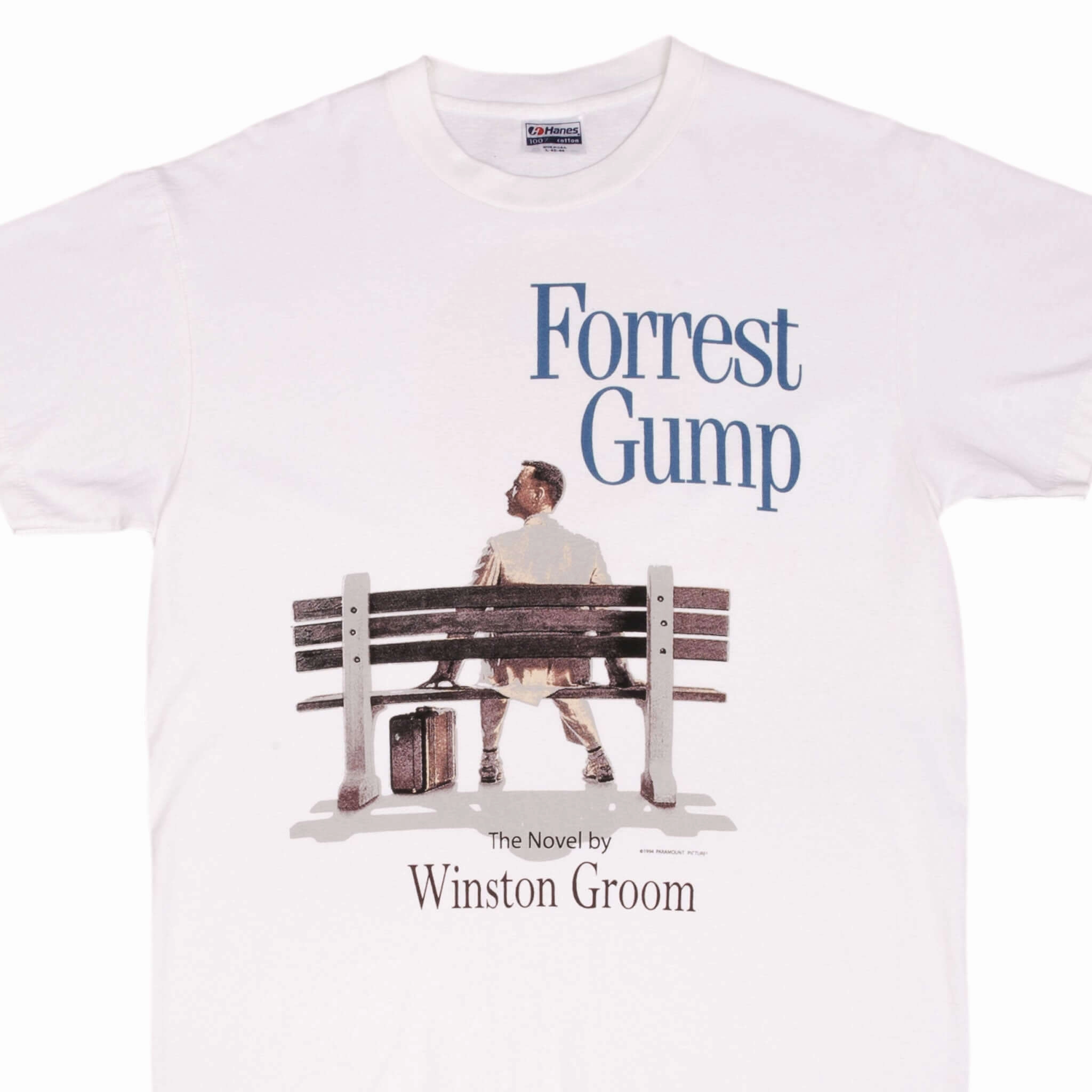 Seam Free Shoulders Zero Waste Production BOOTLEG FORREST GUMP HAVE A NICE DAY 1994 TEE SHIRT SIZE LARGE MADE IN USA