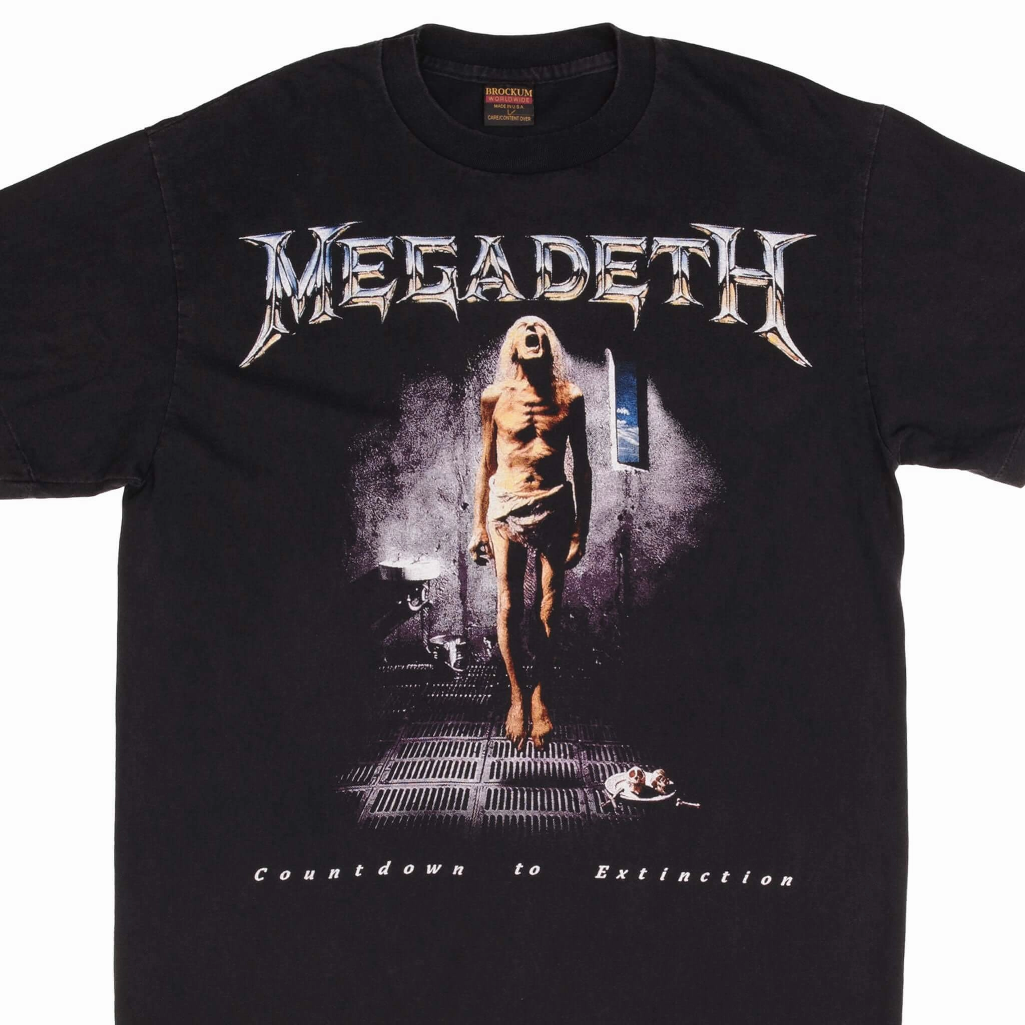 BOOTLEG MEGADETH COUNTDOWN TO EXTINCTION TEE SHIRT SIZE XL MADE IN USA Comfort Stretch Wear