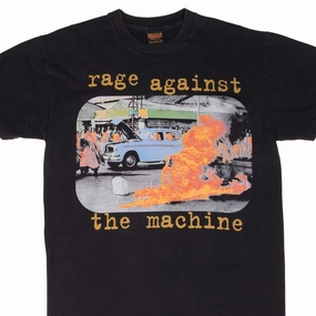 futuristic BOOTLEG RAGE AGAINST THE MACHINE TEE SHIRT XL SINGLE STITCH