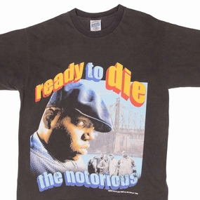 Biodegradable Options BOOTLEG RAP TEE SHIRT THE NOTORIOUS BIG READY TO DIE SIZE XL SINGLE STITCH
