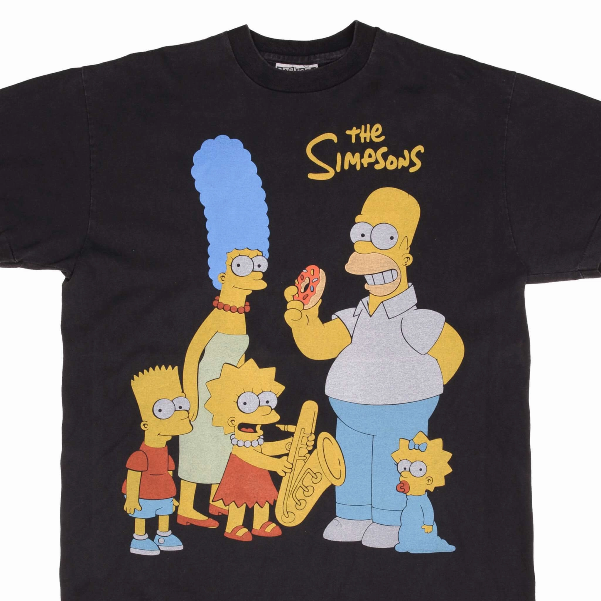 BOOTLEG THE SIMPSONS CARTOON NETWORK TEE SHIRT SIZE LARGE SINGLE STITCH Comfort and Fit Comfy Fit Wear