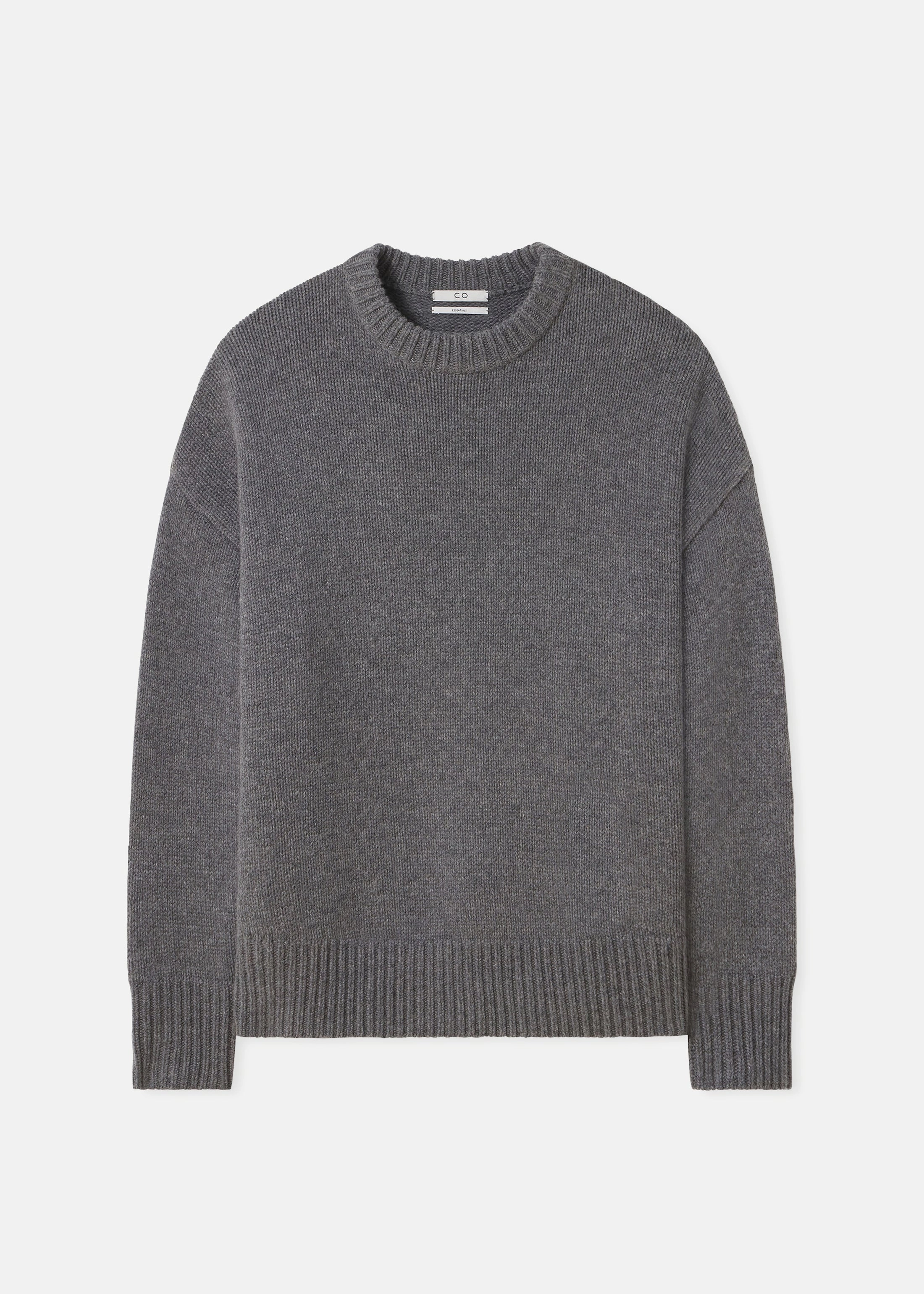 Chill Vibe Boyfriend Crew Neck in Wool Cashmere - Grey